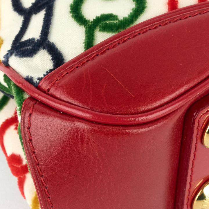 linda mini monogram charms velvet chains bag