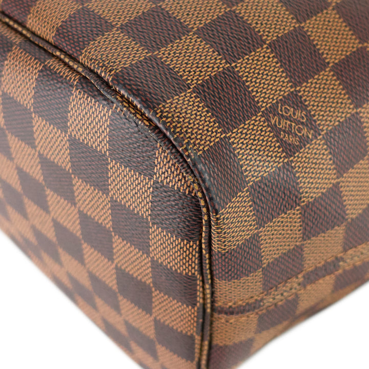 neverfull mm with pouch damier ebene canvas tote bag