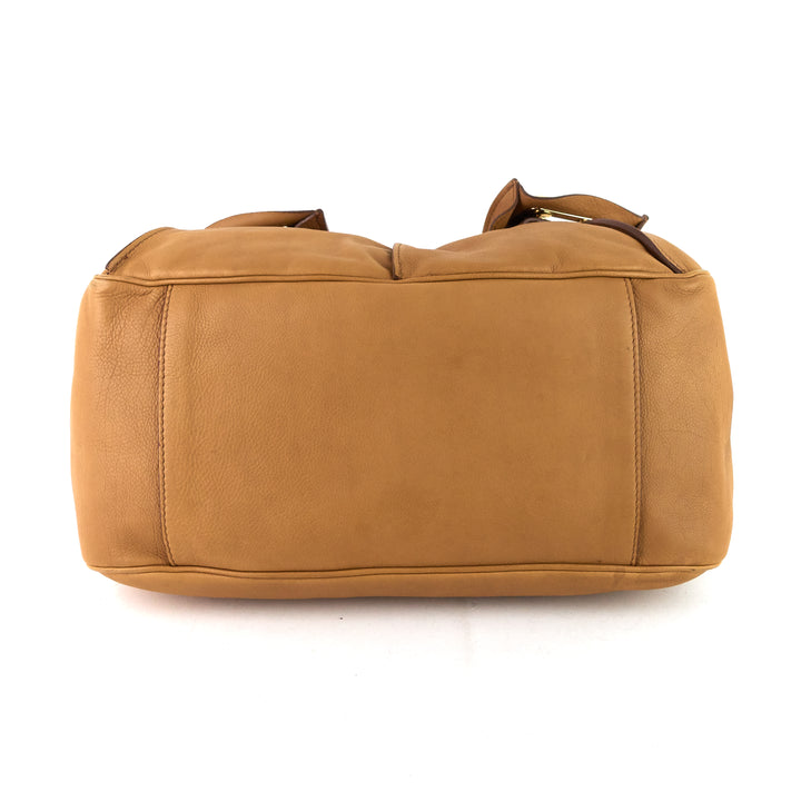 ball lock leather  bag