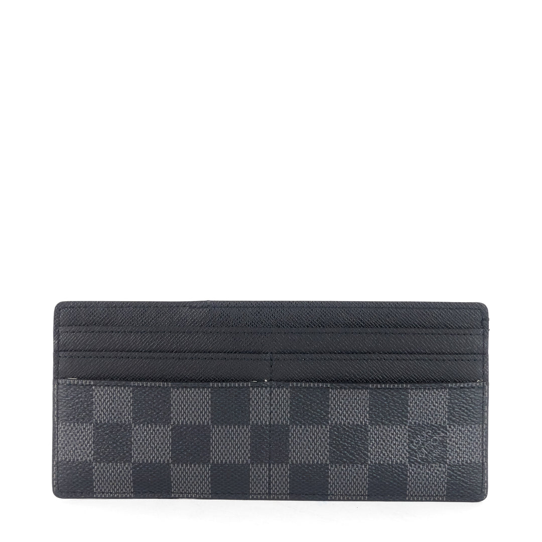 portefeuille long modulable damier graphie canvas wallet