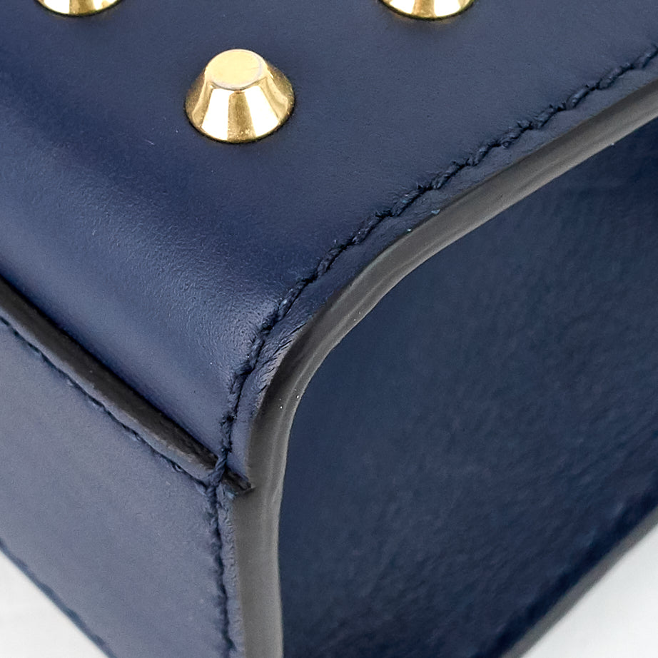 calfskin pearl studded padlock bag