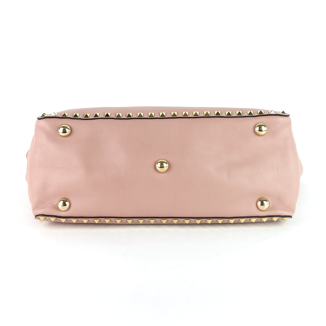 rockstud medium poudre calfskin bag