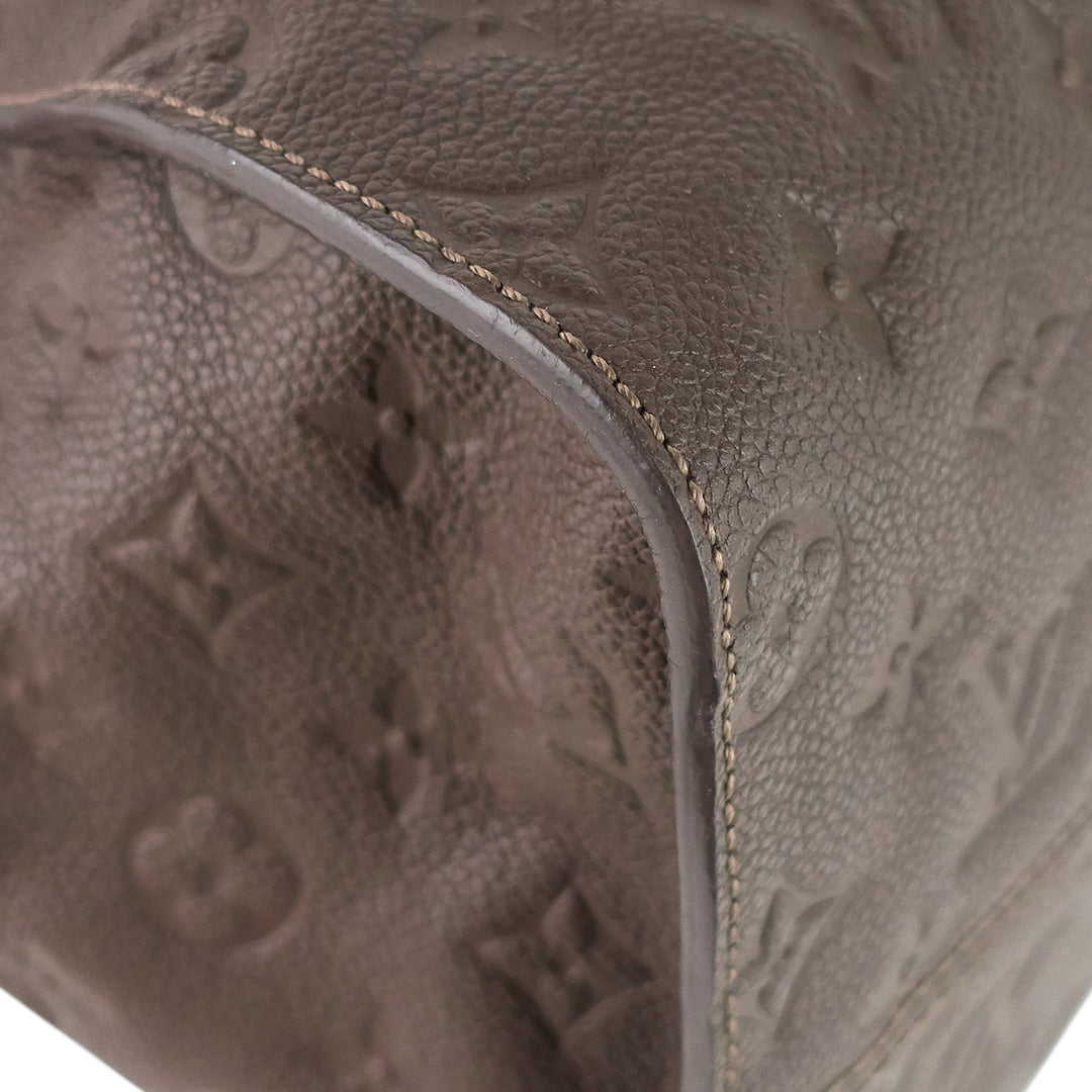 lumineuse empreinte leather bag