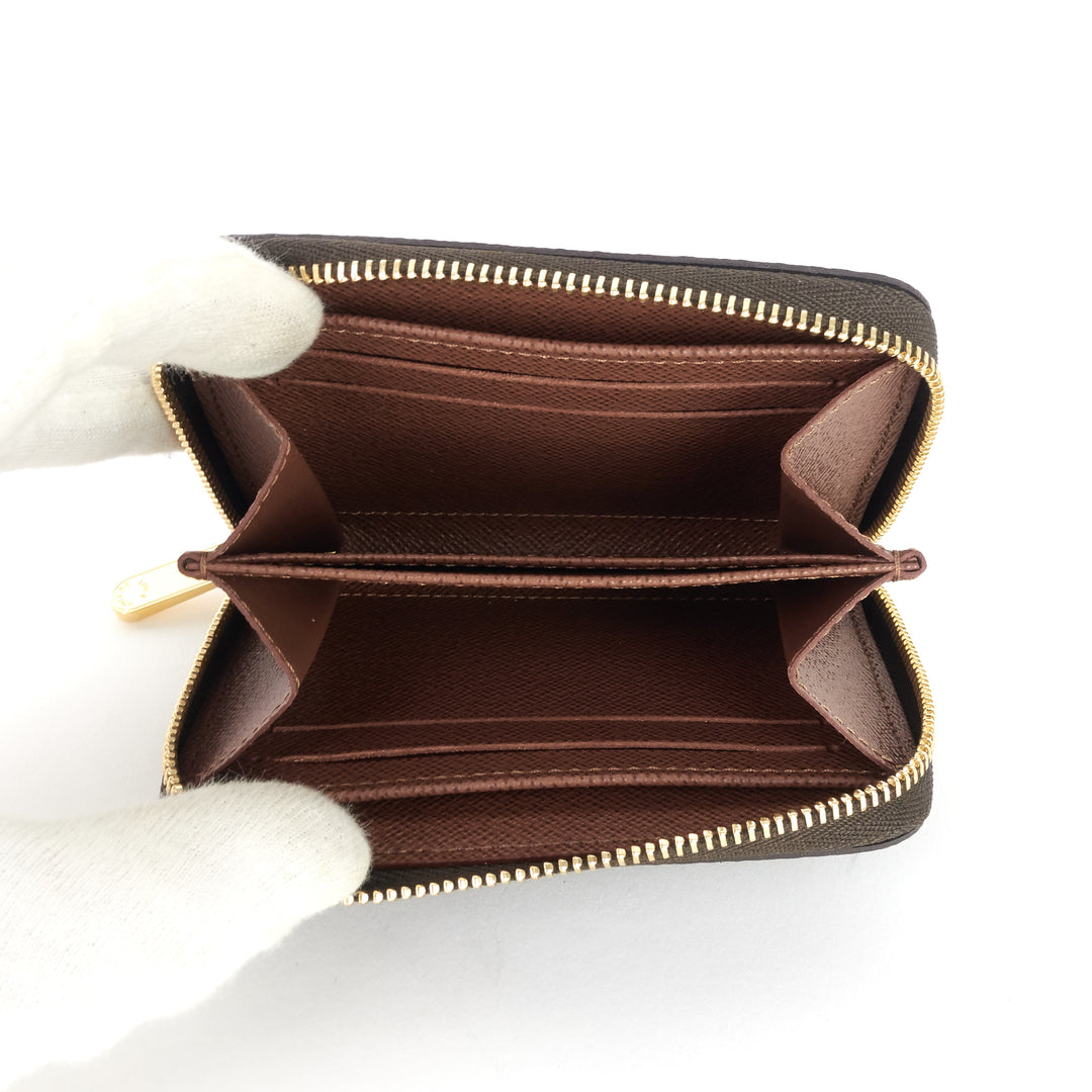 zippy monogram canvas coin purse