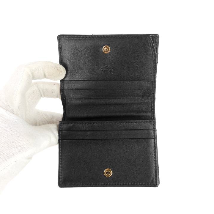 gg marmont calfskin leather wallet