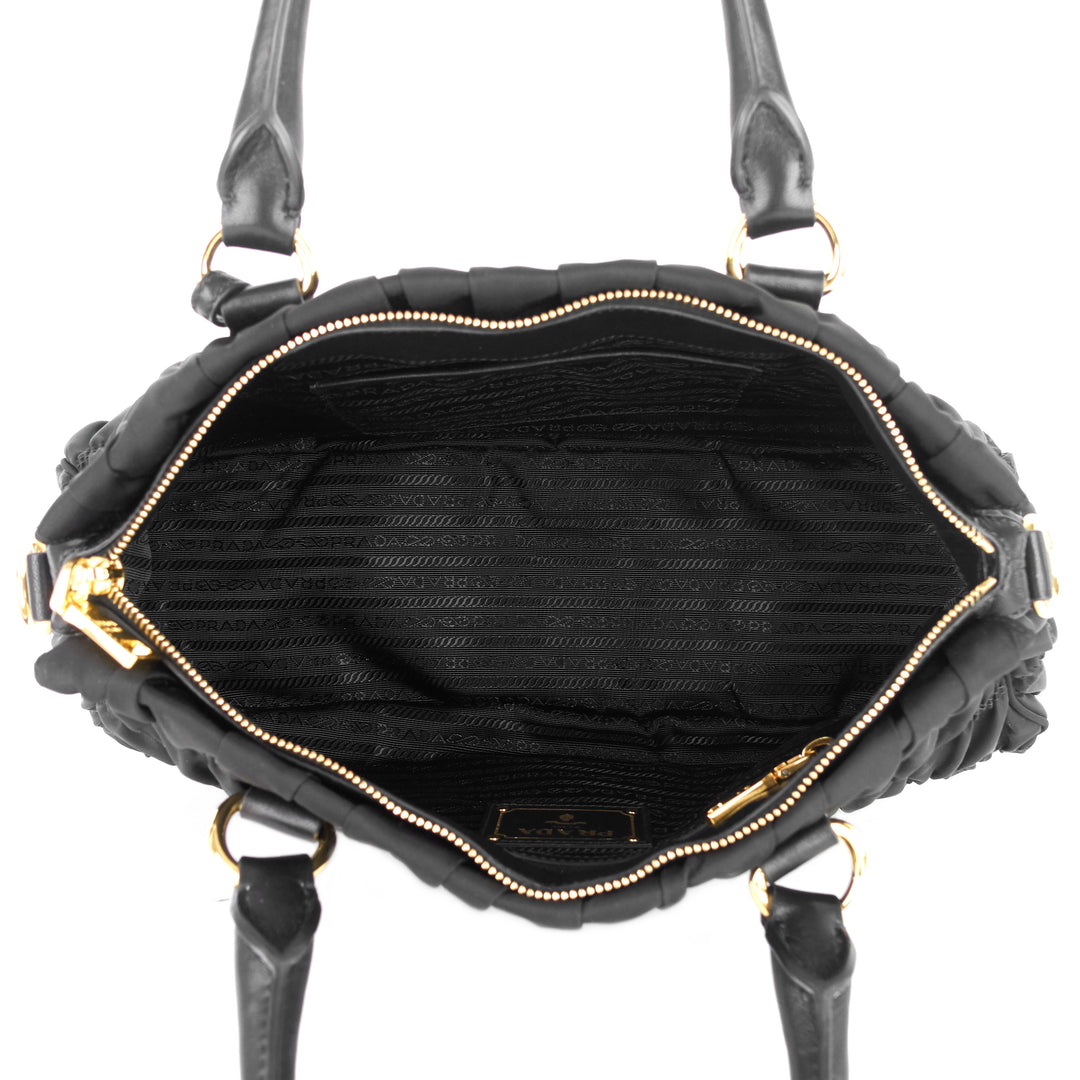 gaufre tessuto nylon medium shopping tote bag