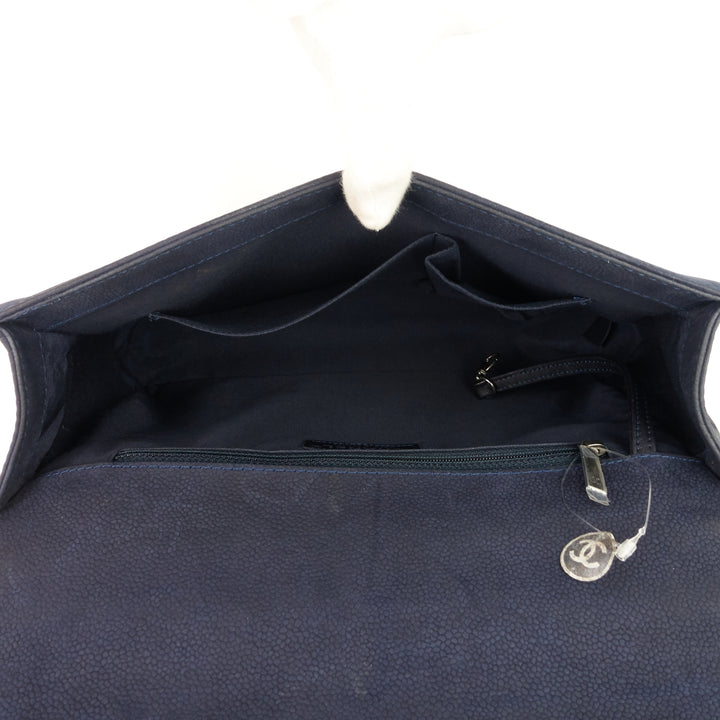 large boy bull suede flap bag