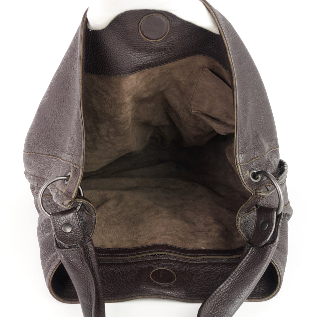 intrecciato mallow cervo hobo bag