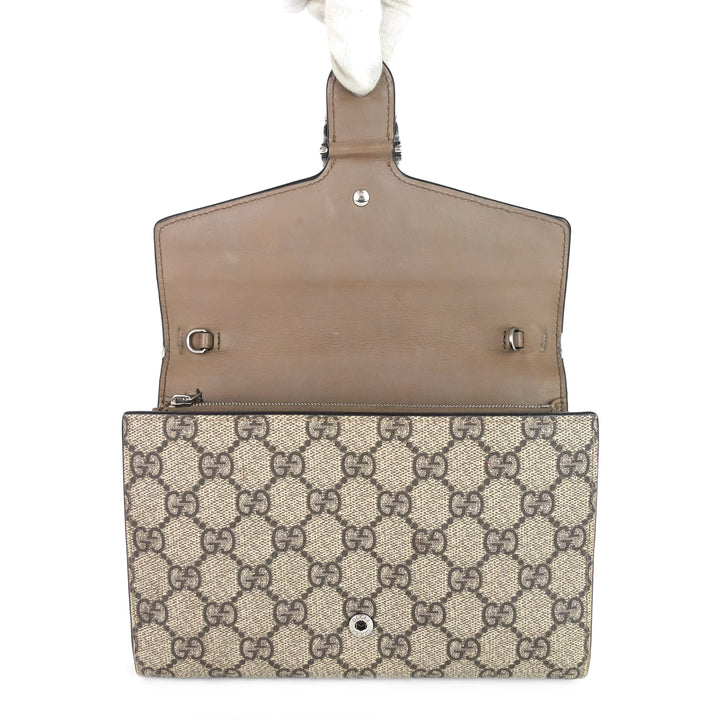 dionysus gg coated canvas chain wallet bag