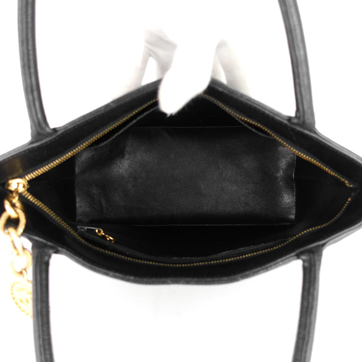 medallion caviar leather tote bag