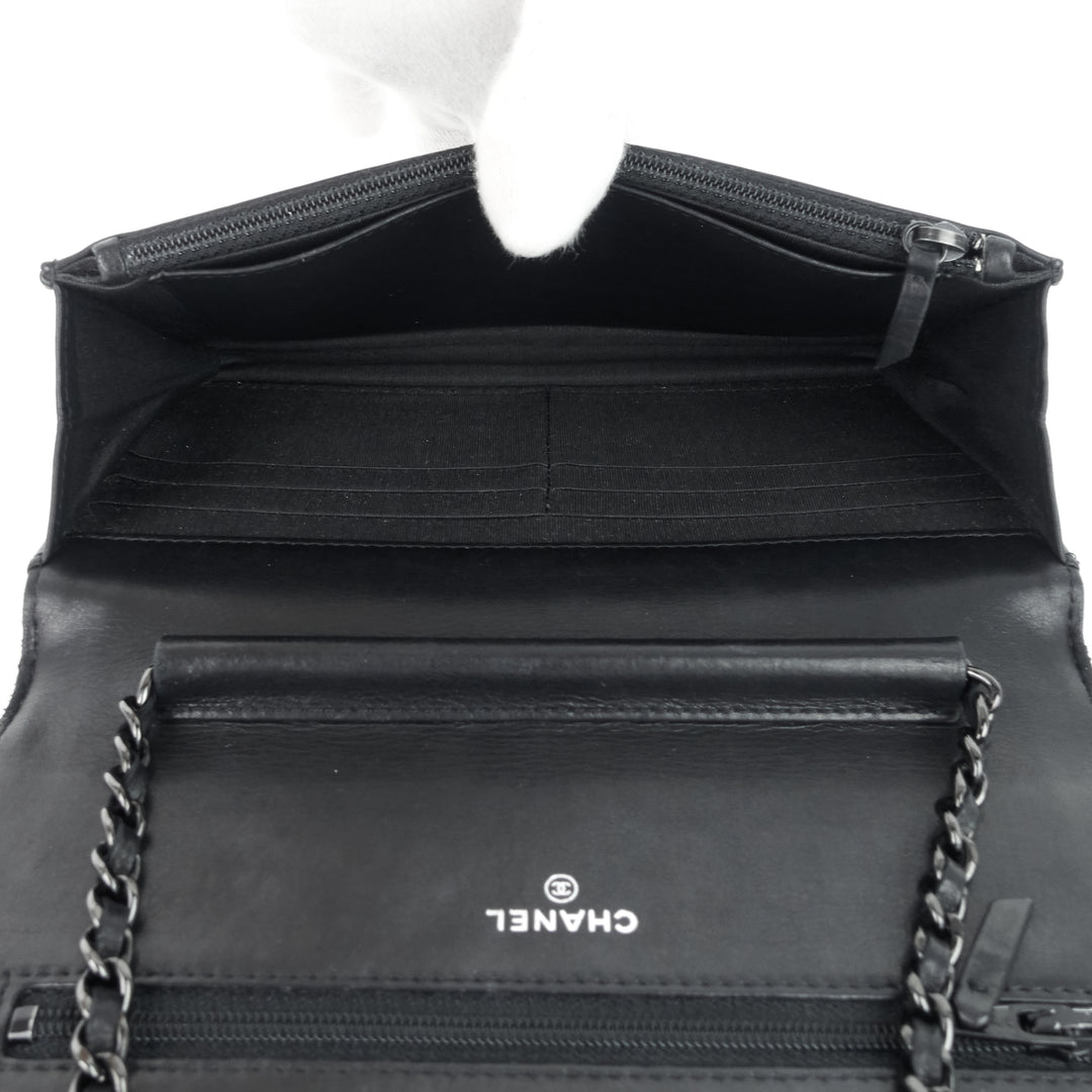 boy wallet on chain woc lambskin leather bag