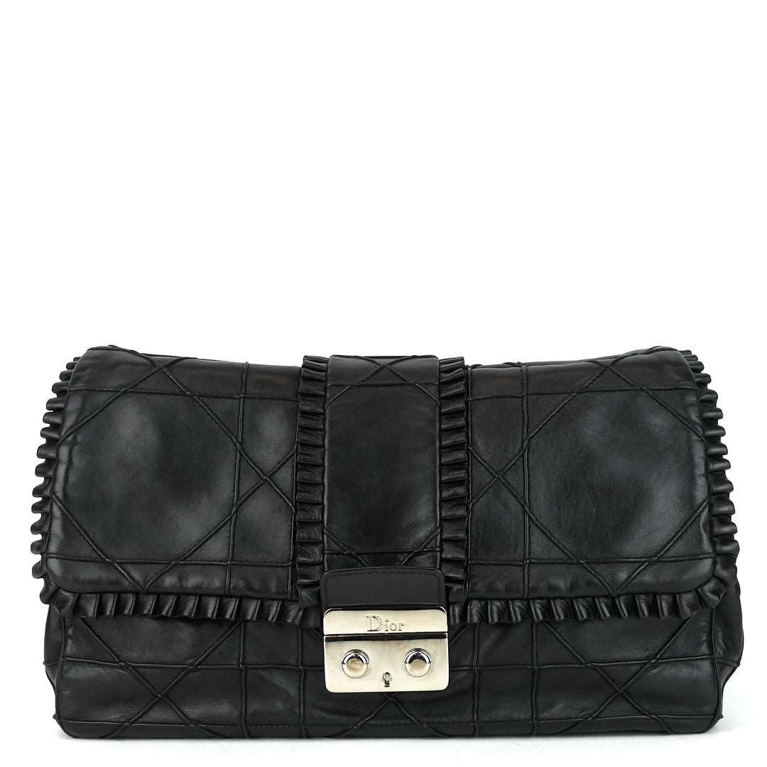 new lock ruffle cannage leather flap bag