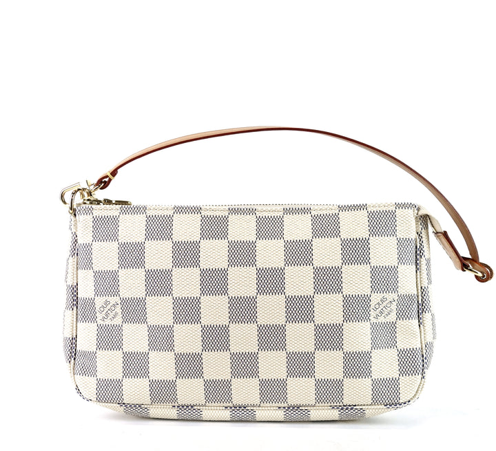 pochette accessoires damier azur canvas bag