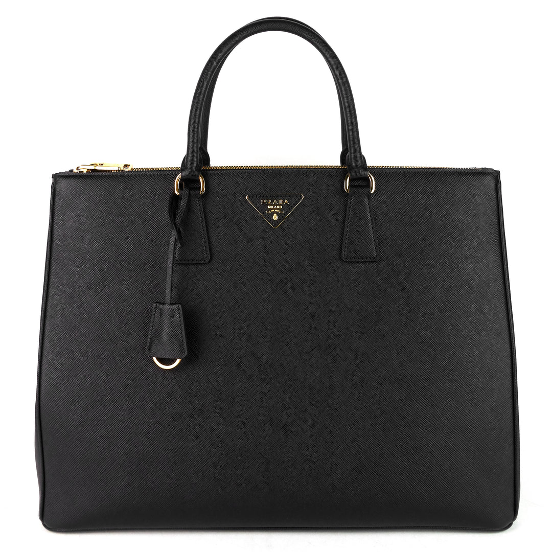 galleria double zip maxi saffiano leather bag