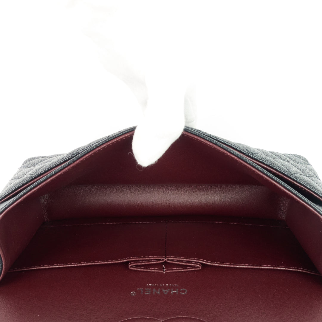 classic double flap medium caviar leather bag