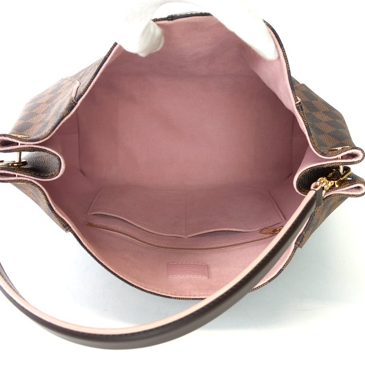 caissa damier ebene canvas hobo bag