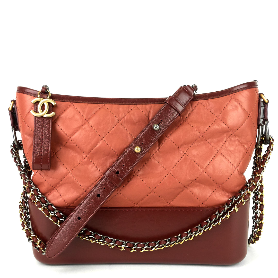 gabrielle aged calf leather hobo bag