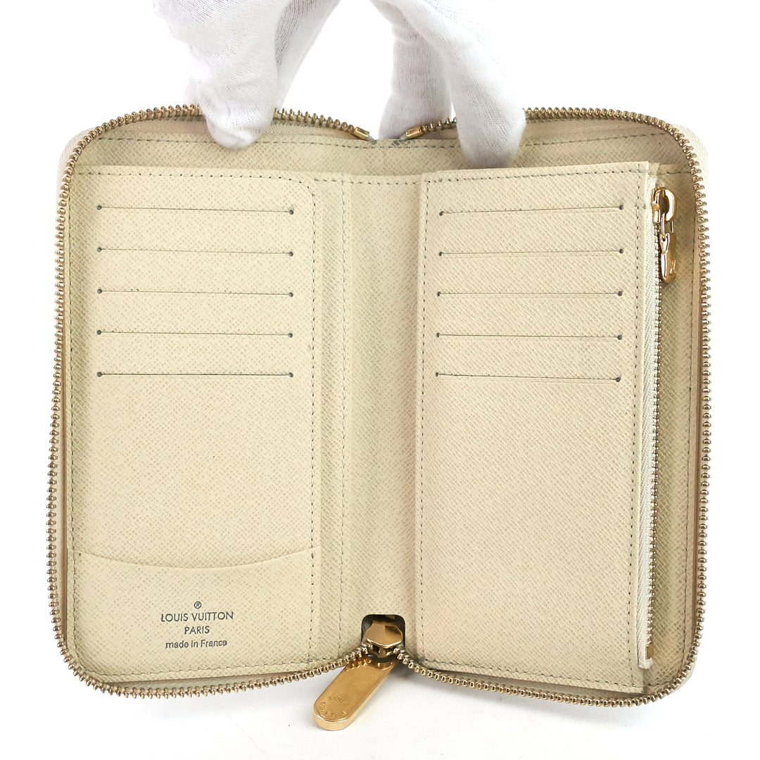 zippy compact damier azur canvas wallet