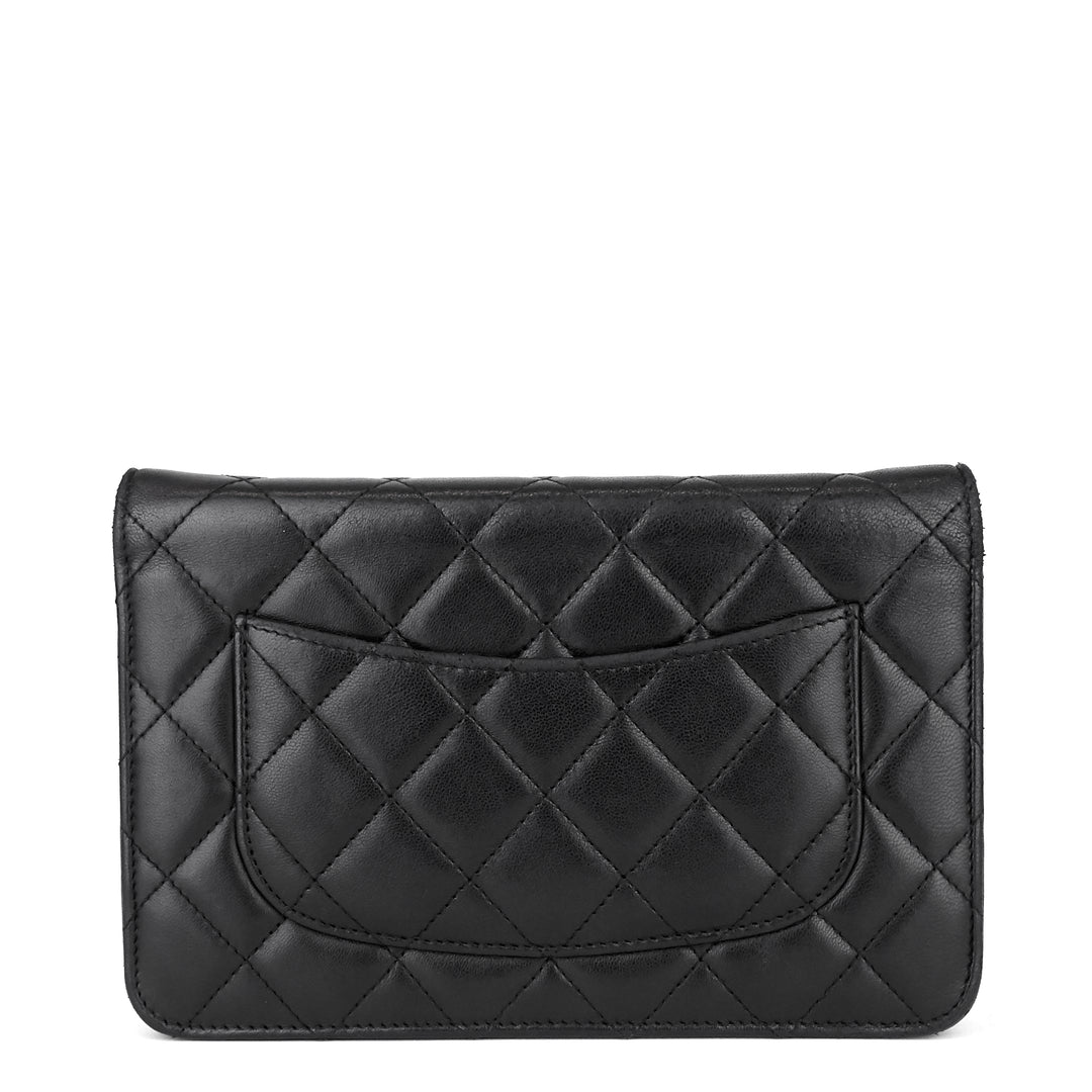 wallet on chain lambskin leather bag