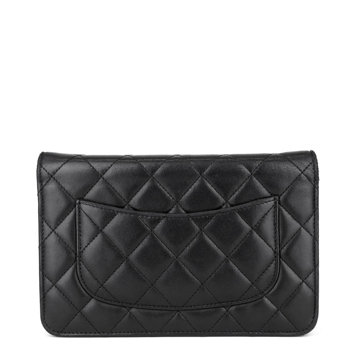 wallet on chain lambskin leather bag