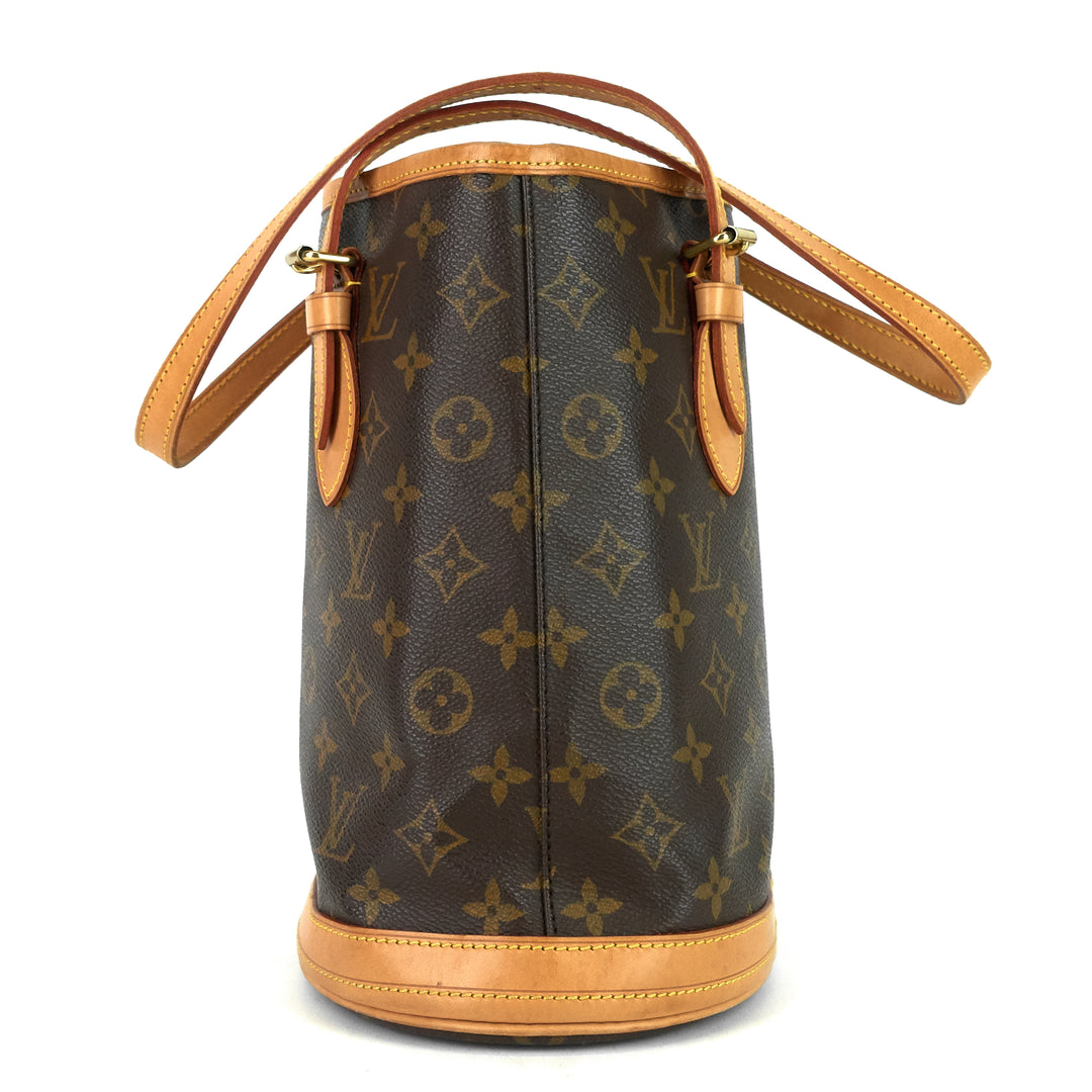bucket pm monogram canvas shoulder bag