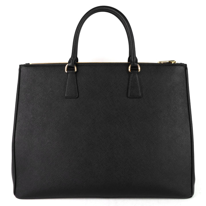 galleria double zip maxi saffiano leather bag