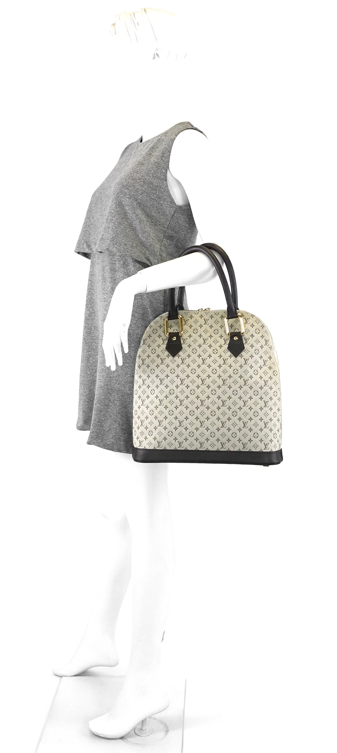 alma haut mini lin canvas handbag