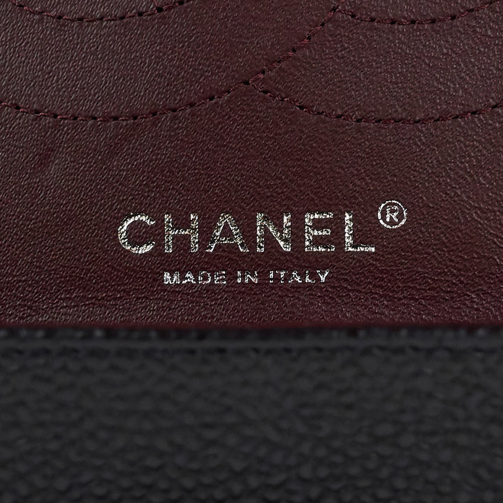 classic double flap caviar leather jumbo bag