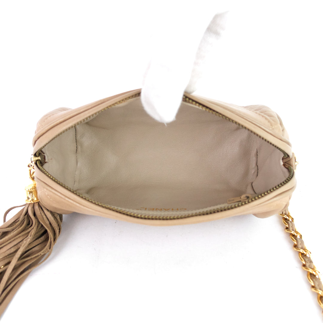 cc tassel lambskin crossbody bag