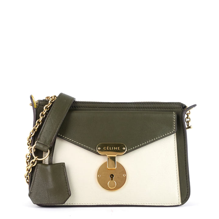 clutch on chain calfskin bag