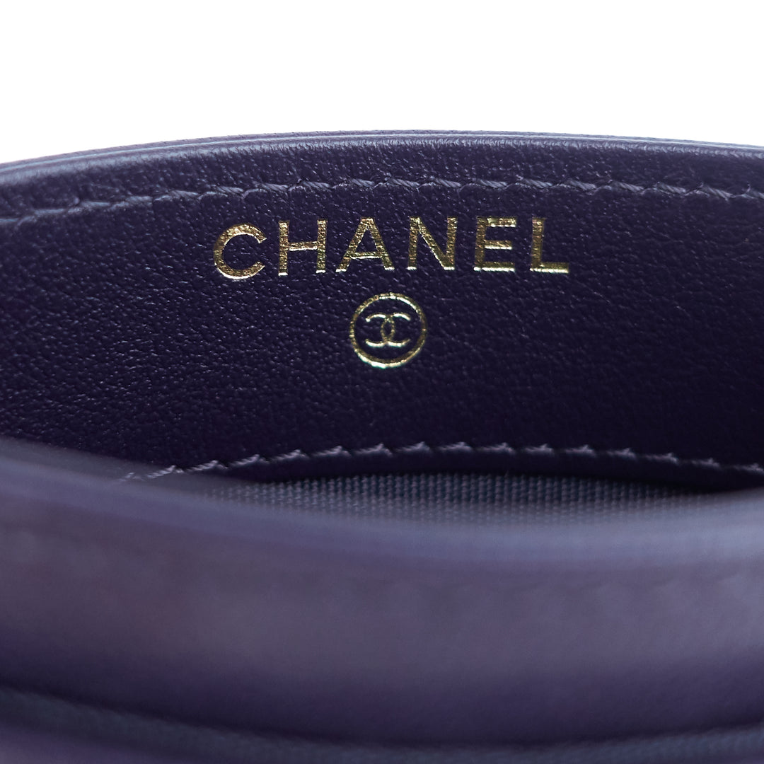 classic lambskin leather card holder