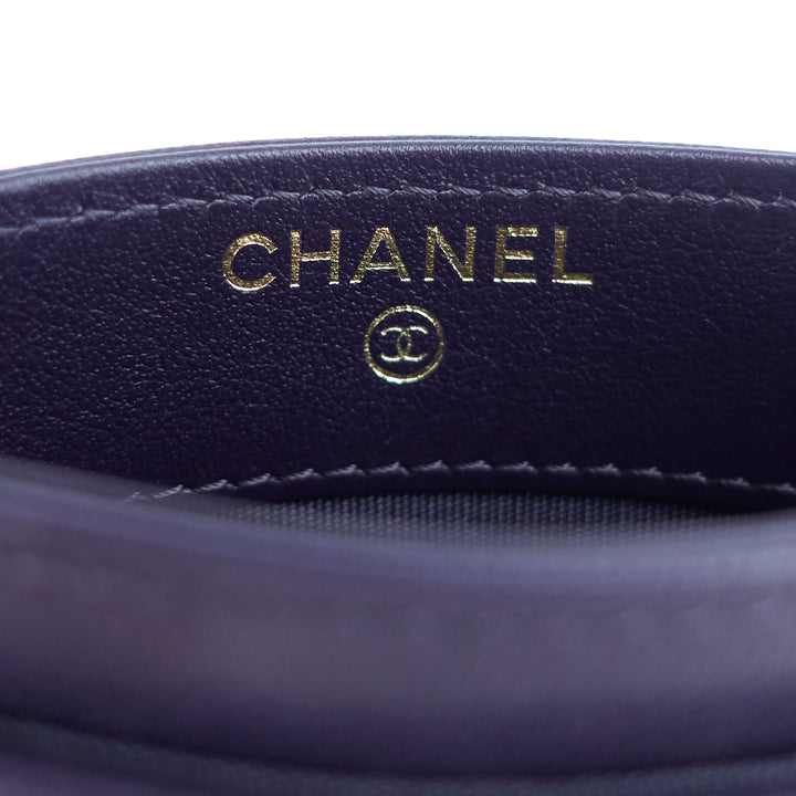 classic lambskin leather card holder