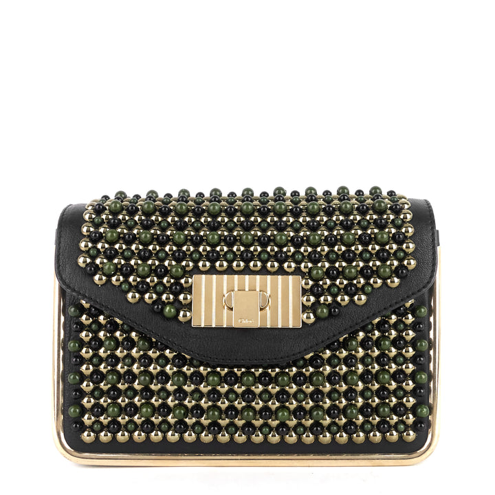 sally small beaded calf leather bag