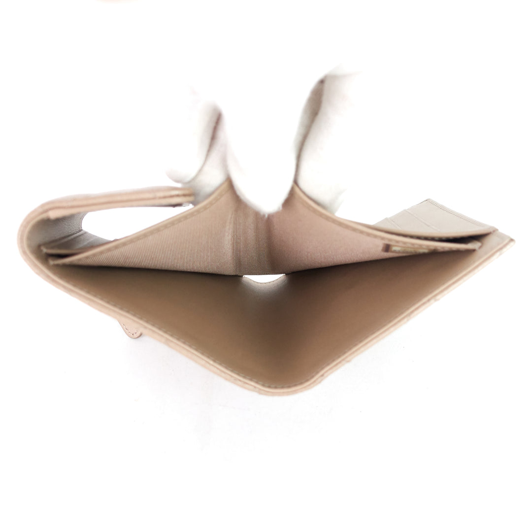 reissue compact metallic calfskin wallet