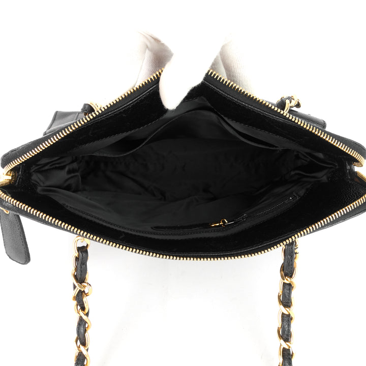 caviar leather cc flap pocket bag