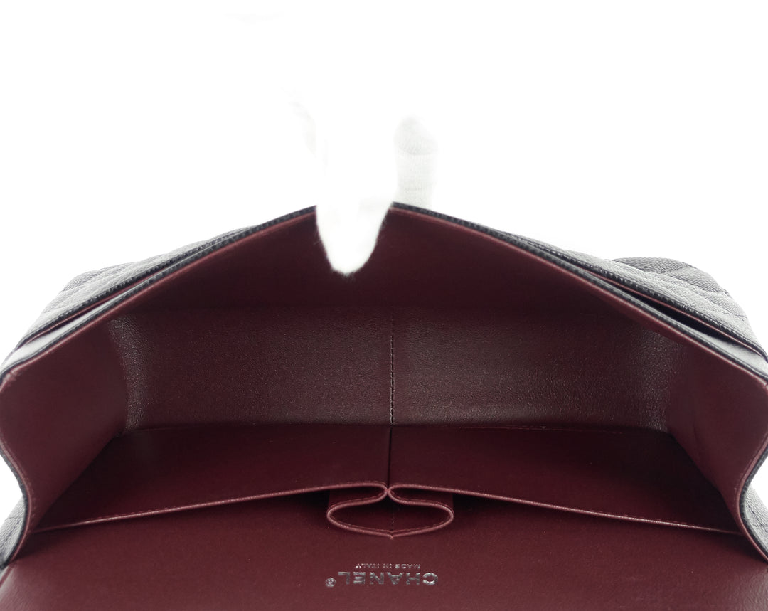 classic double flap jumbo caviar leather bag
