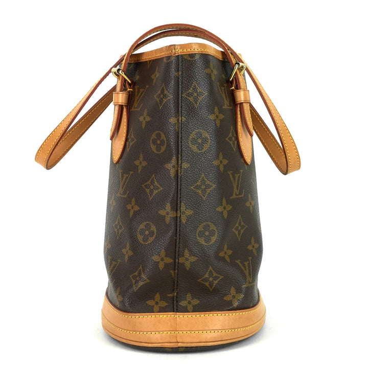 bucket pm monogram canvas shoulder bag