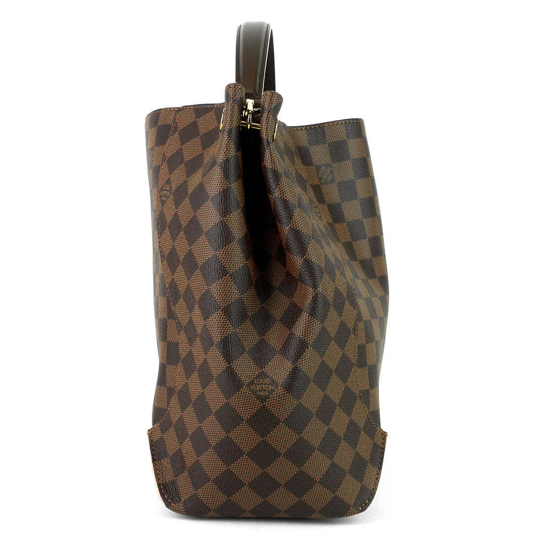 caissa damier ebene canvas hobo bag