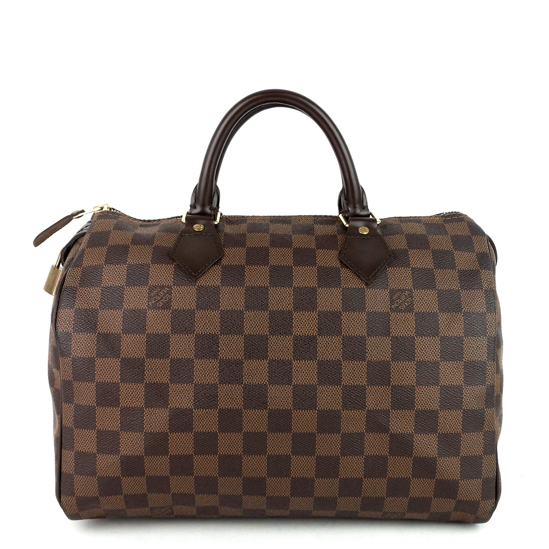 speedy 30 damier ebene canvas bag