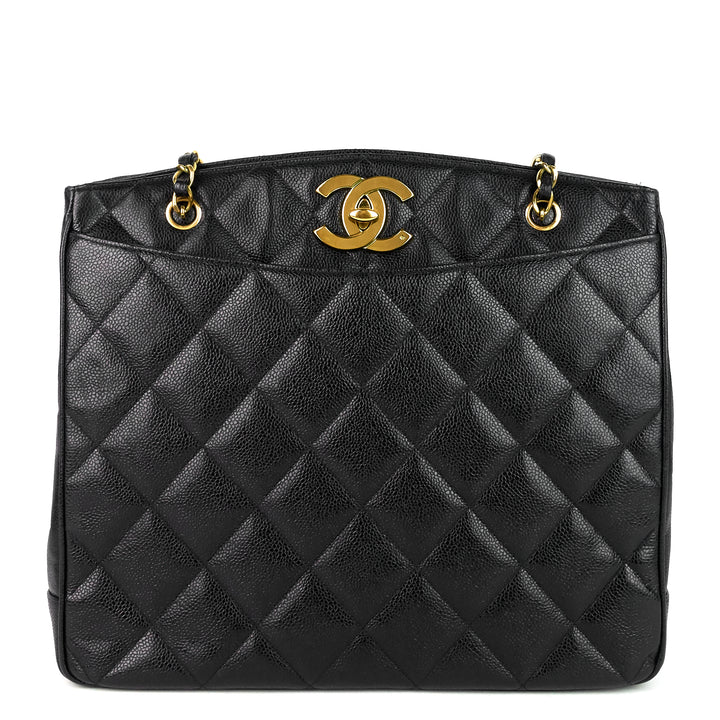 cc turnlock caviar leather bag