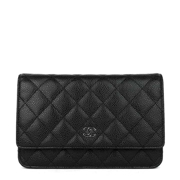 wallet on chain caviar leather bag