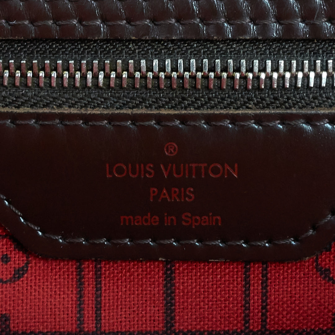 neverfull mm damier ebene canvas bag