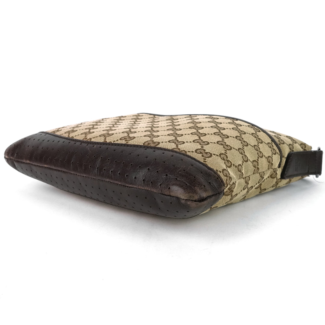 monogram canvas perforated messenger bag