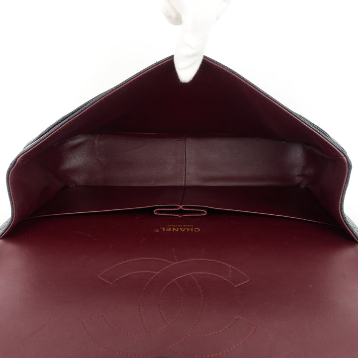 classic maxi double flap caviar shoulder bag