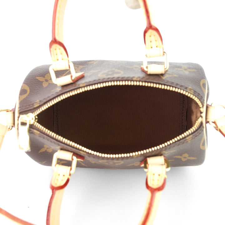 speedy nano monogram canvas bag