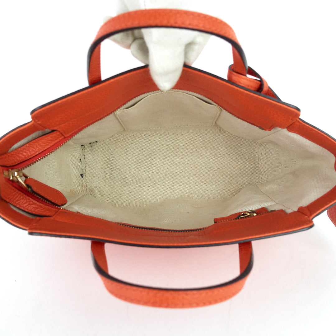 swing small textured calfskin tote bag