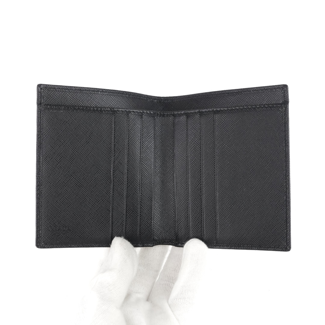 saffiano leather bifold wallet