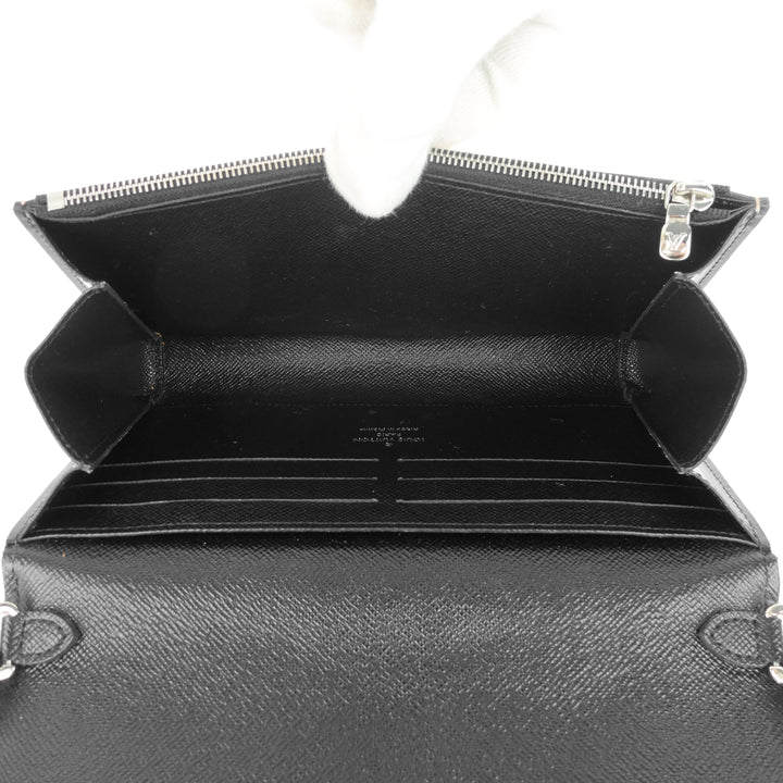 twist leather and reverse monogram wallet on chain bag