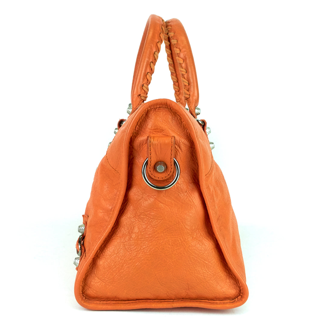 part time classic studs leather handbag