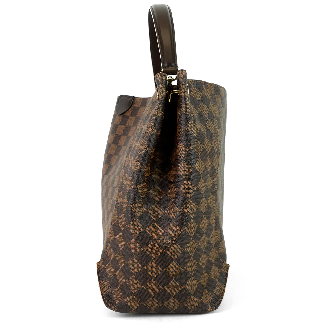 caissa damier ebene canvas hobo bag